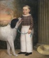 Junge mit Hund Charles Soule Haustier Kinder